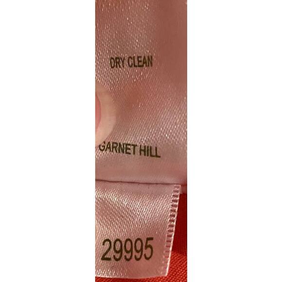 Garnet Hill Dress Knee Length Eyelet Lace Sleeveless Sheath Fit & Flare Coral 6 - Picture 6 of 6